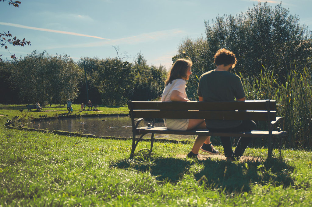 Talking couple