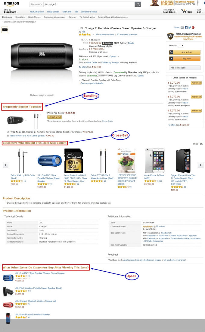 Upselling and cross-selling